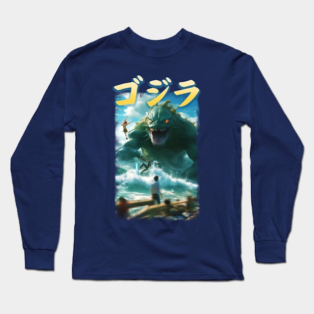 Sea Monster Long Sleeve T-Shirt by KawaiiDread